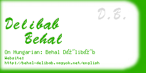 delibab behal business card